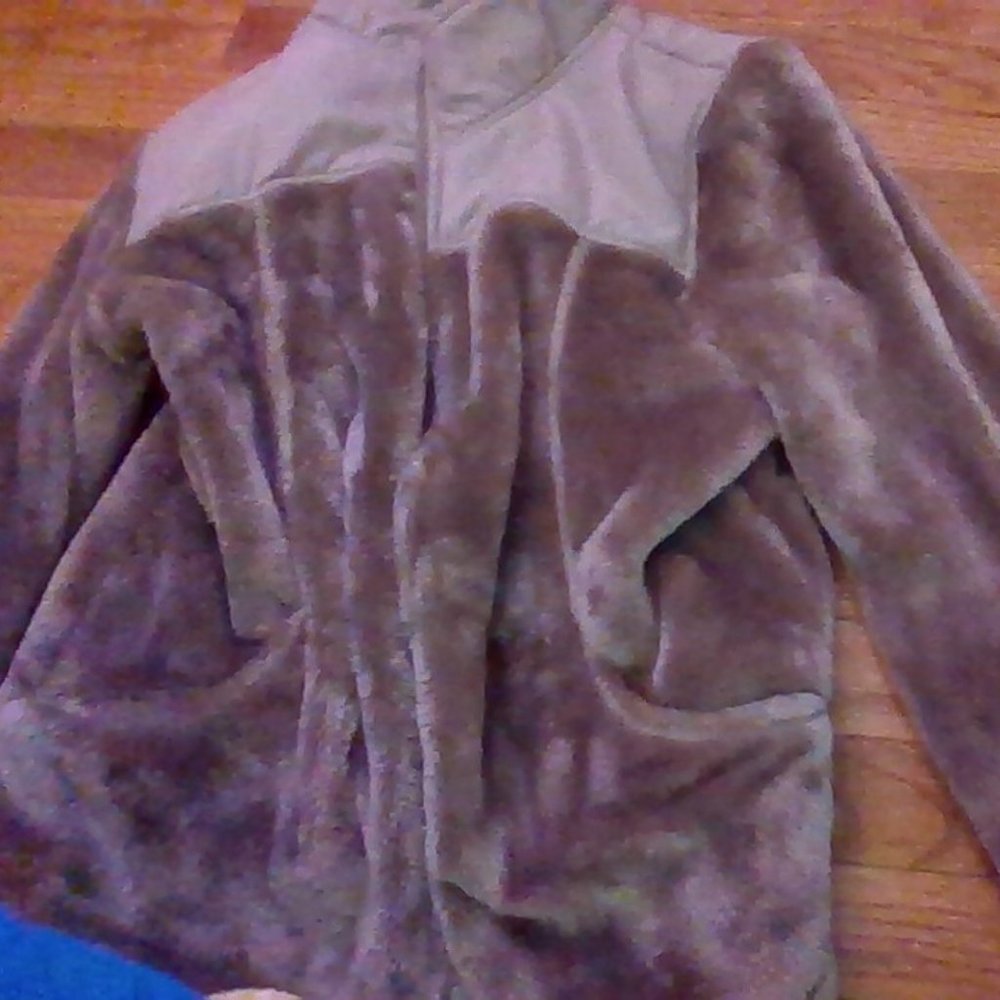 Brown soft zip up jacket